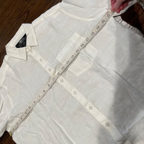 J.Crew Women's Sz 6 White Garçon Classic Shirt Baird McNutt Irish Linen CG940 - Picture 8 of 11